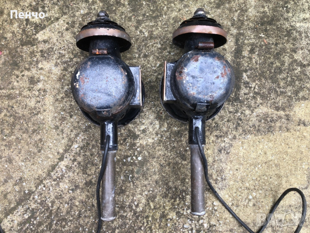 чифт старинни фенери за файтон, снимка 5 - Антикварни и старинни предмети - 34250352