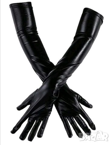 Секси комплект с кожени аксесоари Маска ръкавици и чокър, снимка 2 - Бельо - 44413662