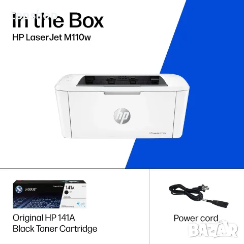 Чисто нов на 70 страници черно-бял лазерен принтер HP LaserJet M110w  , снимка 8 - Принтери, копири, скенери - 56130987