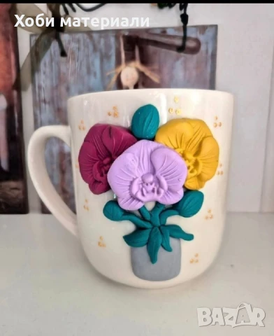 чаша полимерна глина Орхидея 