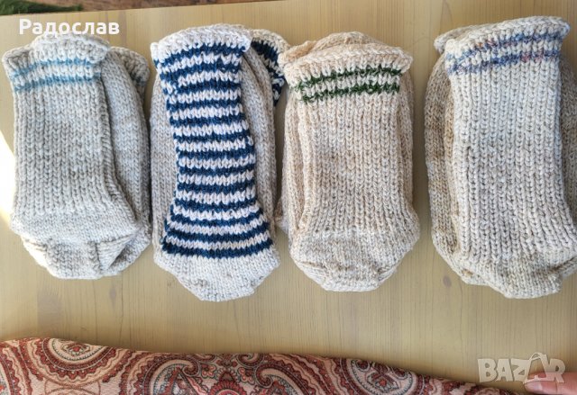 Продава домашни вълнени чорапи ръчна изработка голям номер 44 +, снимка 2 - Мъжки чорапи - 34868277