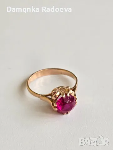 СССР златен пръстен 14 карата, снимка 11 - Пръстени - 49847763