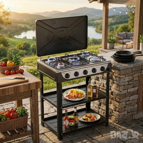 Газова печка HOMELUX с 5 котлона 