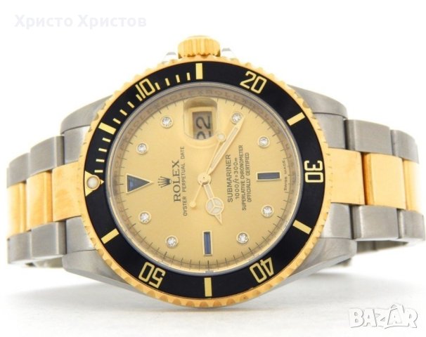 Мъжки часовник Rolex Submariner Two-Tone  Champagne Diamond 16613T, снимка 7 - Мъжки - 41978192