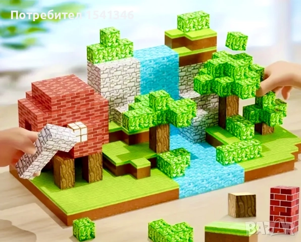 Голям комплект 200 бр.Майнкрафт магнитни блокчета - кубчета 200 /100 броя, снимка 5 - Конструктори - 50352832