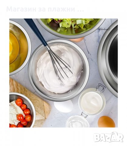 МЕТАЛНИ КУПИ ЗА РАЗБЪРКВАНЕ СЪС СИЛИКОНОВО ДЪНО - код  3155, снимка 3 - Съдове за готвене - 34127935