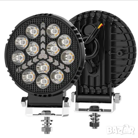 Кръгъл LED халоген 19 W с 12 диода, снимка 2 - Аксесоари и консумативи - 55864114