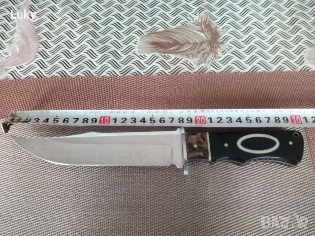 Продавам стилен, ловен и балансиран нож.Размерите са на снимките., снимка 3 - Ножове - 42651779