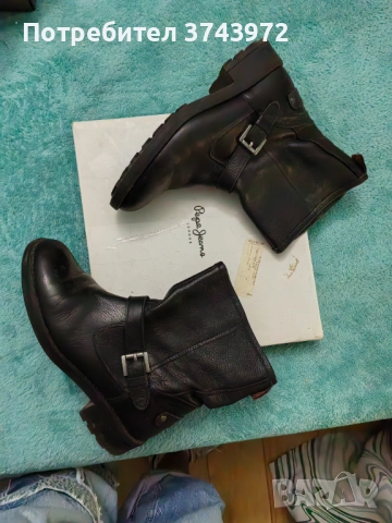 Pepe jeans - Дамски боти от естествена кожа, снимка 2 - Дамски ежедневни обувки - 52629397