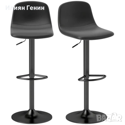 Комплект от 2 бар стола HOMCOM, снимка 9 - Столове - 54210825