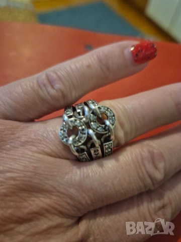 среб пръстен модел BVLGARI