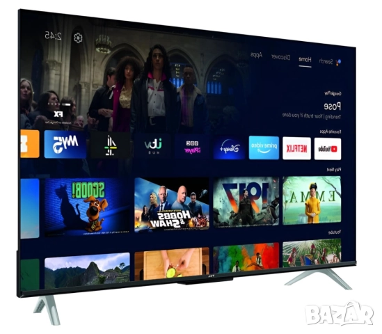 55" Смарт 4К Телевизор TCL 55HG60E, Android TV, Wi-Fi + Bluetooth, снимка 2 - Телевизори - 51574643