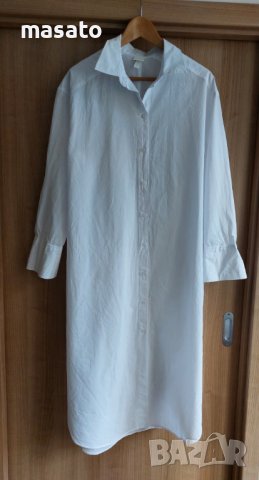 H&M - бяла рокля/риза, снимка 1 - Рокли - 40535718