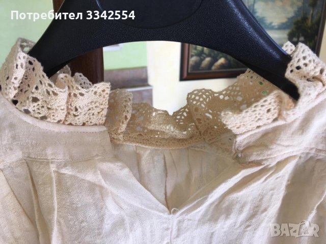 РИЗА НОСИЯ КОШУЛЯ ДЕТСКА КЕНАР ДАНТЕЛА ВЪЗРОЖДЕНСКА, снимка 2 - Антикварни и старинни предмети - 38533227