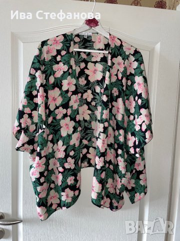 Разкошна нова елегантна лятна наметка риза цветя флорален принт , снимка 1 - Ризи - 40257758