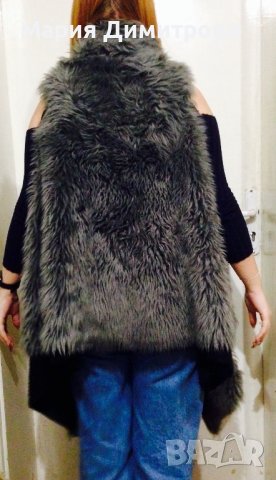 Асиметричен красив елек от изкуствен косъм, снимка 9 - Елеци - 38967509