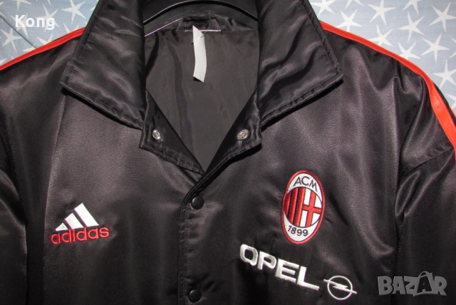 мъжко яке AC MILAN Adidas Equipment Italia бомбър Missing link с качулка Милан OPEL Италия, снимка 2 - Спортни дрехи, екипи - 52604442