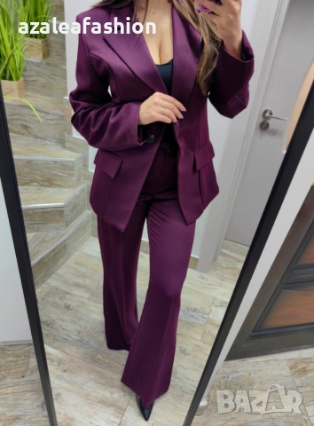 Лилав дамски костюм, снимка 3 - Костюми - 53082661