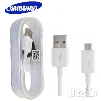 Мрежово зарядно SAMSUNG MICRO USB (EP-TA20EWE+ECB-DU4AWE) 2A , Бял, снимка 2 - Оригинални зарядни - 33856033