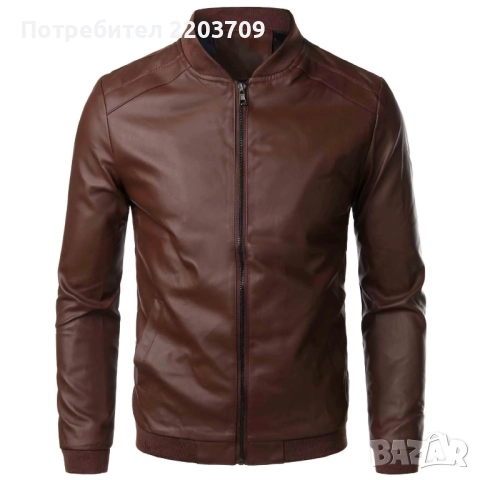 Кожено яке, снимка 6 - Якета - 52841633
