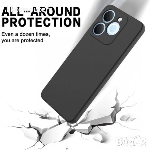 Realme Note 70T / Realme C71 Силиконов калъф с Протектор и Връзка за Ръка - Удароустойчив с Повдигна, снимка 8 - Калъфи, кейсове - 52121060