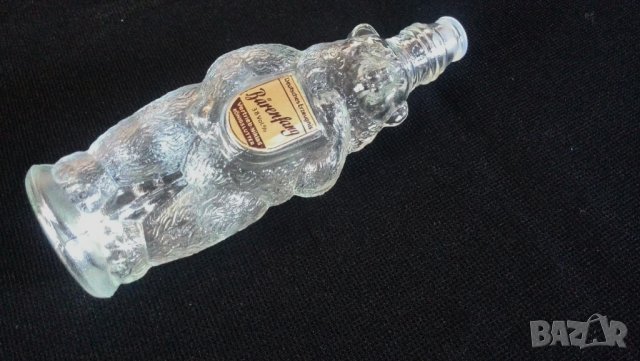 Стара малка стъклена бутилка мечка, снимка 2 - Други ценни предмети - 40124573