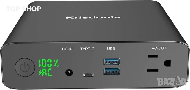 Преносимо зарядно за лаптоп Krisdonia с контакт за променлив ток  27000mAh 130W, снимка 5 - Друга електроника - 48764105