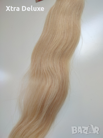 Екстеншън, 100% естествена коса за удължаване - слънчево русо - различни дължини, снимка 4 - Аксесоари за коса - 39103611