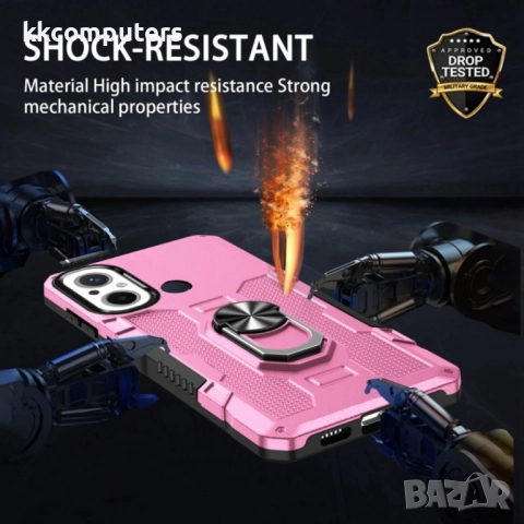 Xiaomi Poco C55/Redmi 12C/Redmi 11A Удароустойчив Ring Holder Калъф и Протектор, снимка 10 - Калъфи, кейсове - 52624634