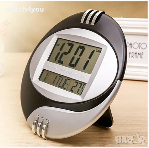 НОВ ДИГИТАЛЕН СТЕНЕН ЧАСОВНИК С ТЕМПЕРАТУРА.LCD ЕЛЕКТРОННИ СТЕННИ ЧАСОВНИЦИ С ГОЛЕМИ ЦИФРИ, снимка 2 - Стенни часовници - 13354069