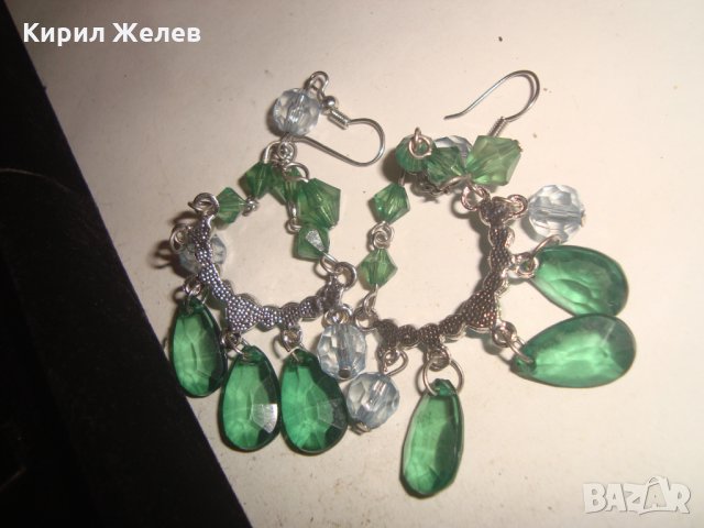 ВИНТИДЖ ОБЕЦИ с ЦВЕТНИ КРИСТАЛИ 18959, снимка 7 - Обеци - 31309245