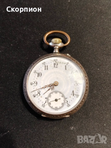 Швейцарски СРЕБЪРЕН джобен часовник Remortoir - 6 РУБИНА - ПРОМОЦИЯ, снимка 14 - Джобни - 47156792