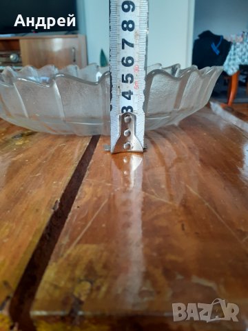 Стара стъклена фруктиера #5, снимка 4 - Антикварни и старинни предмети - 31540946