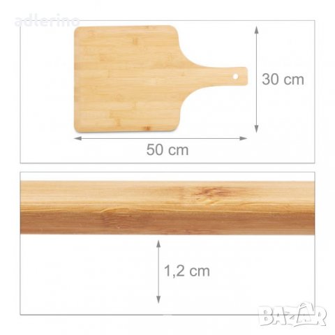 Бамбукова лопата за пица и тестени продукти, лопатка за печива XL, снимка 3 - Други - 34401476