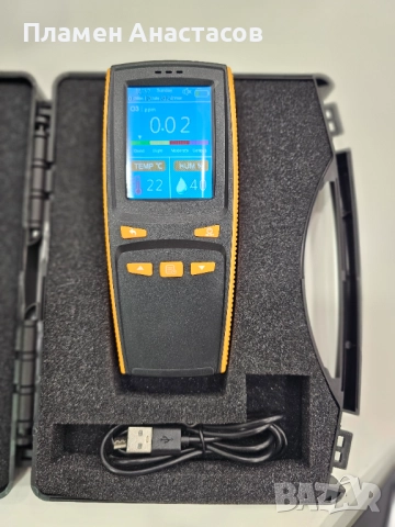 Многофункционален преносим монитор за качество на въздуха с измерване на температура и влажност, снимка 7 - Друга електроника - 52974425