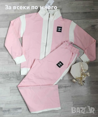 Спортен комплект Chanel Розово Сиво Зелено 