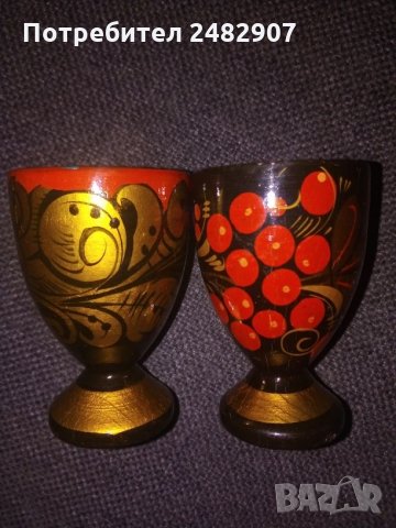 Комплект мини руски чашки - 2 бр. , снимка 2 - Декорация за дома - 29907195