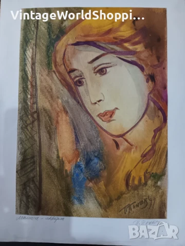 Акварел на П.Панев 1999г. ОРИГИНАЛ, снимка 2 - Картини - 50479289