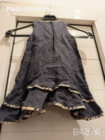 Оригинална детска рокля Burberry - размер 92, снимка 7 - Бебешки рокли - 51642908