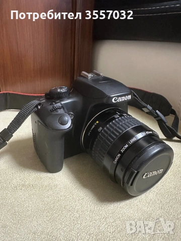 Фотоапарат Canon eos 1000D + обектив 35-80 мм + 3 батерии