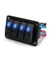 Панел за вграждане с 4 бутона ON-OFF универсални 12-24V за лед светлини - C00499, снимка 1