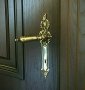 Царска старинна барокова луксозна брава от месинг-шилд ,ретро дръжка, винтидж обков, снимка 10
