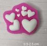  кръгъл с много сърца 8 размера сърце силиконов молд форма за украса торта с фондан шоколад, снимка 2