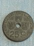 Стара монета 25 сантима 1942г. Кралство Белгия Крал Леополд трети 31698, снимка 2