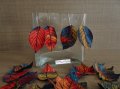 Текстилни обеци "Есенни листа", снимка 4