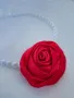 Перлен чокър с роза, снимка 3