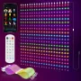 Интелигентни светлини за завеси SWAREY, променящи цвета LED светлини с приложение, дистанционно, снимка 1