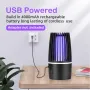 DJROLL Електрически убиец на комари, 2 в 1 USB акумулаторен преносим убиец на мухи с UV лампа, 360° , снимка 3