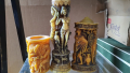 Три антични големи свещи Не се делят стари свещи стара свещ , снимка 1 - Колекции - 40136816
