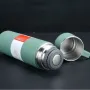 Подаръчен комплект термос с 3 чаши, зелен, розов, сив, снимка 13